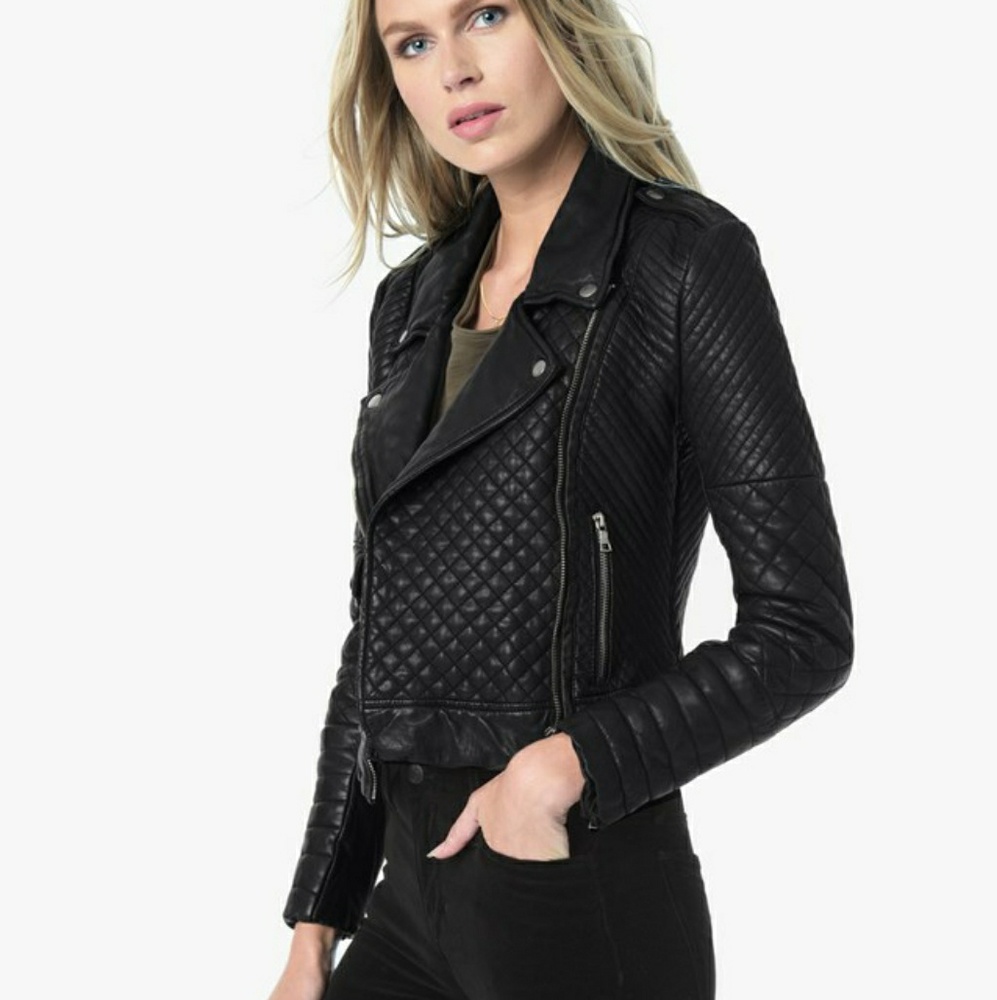 Black leather jacket